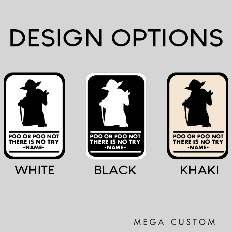 Personalized There Is No Try 3D Printed Bathroom Sign Funny Acrylic Room Sign for Movie Lovers