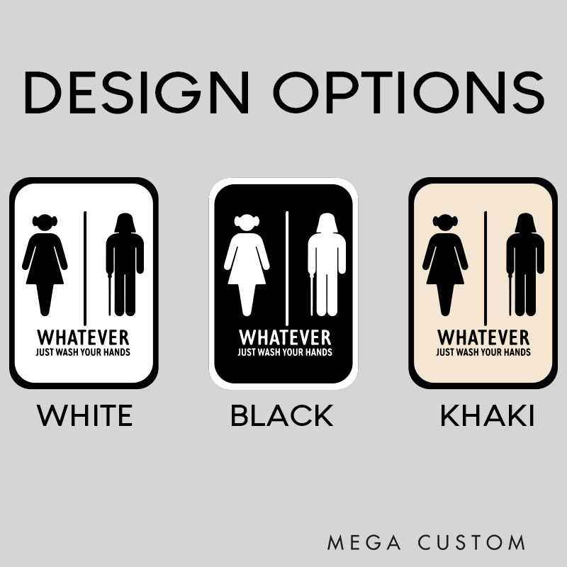 Personalized Neutral Galaxy 3D Printed Bathroom Sign Funny Acrylic Room Sign for Movie Lovers