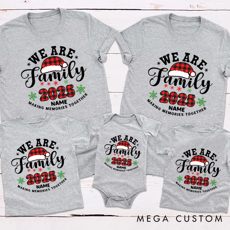 Personalized Merry Christmas Family Matching Outfits with a Whimsical Santa Claus