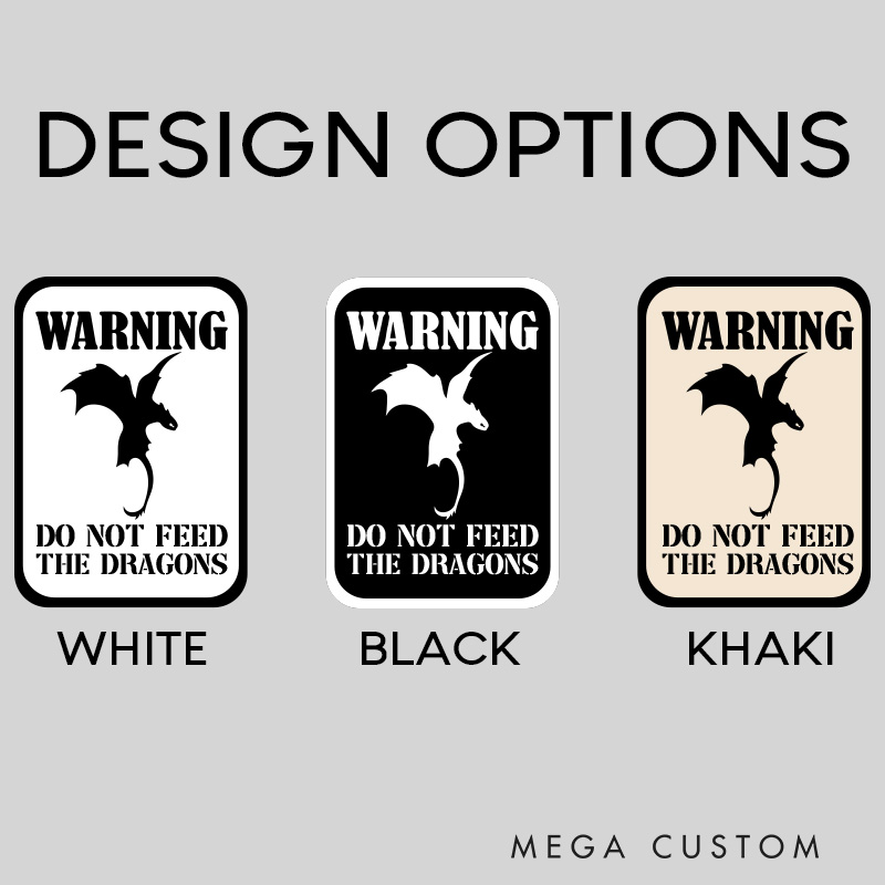 Personalized Do Not Feed the Dragon 3D Printed Room Sign Funny Acrylic Room Sign for Movie Lovers