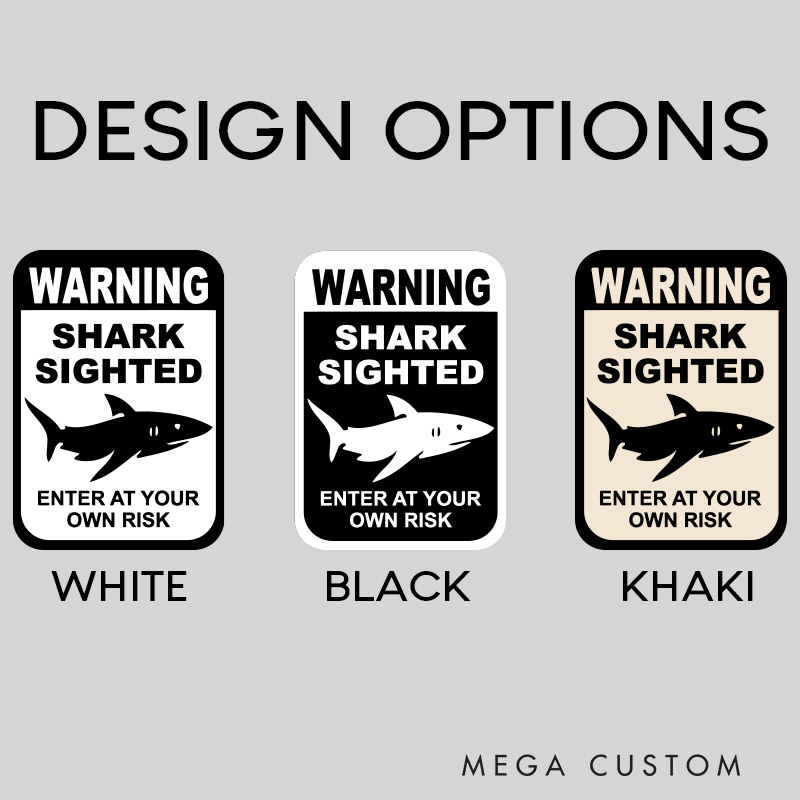 Personalized Shark Sighted 3D Printed Room Sign Funny Acrylic Room Sign for Movie Lovers