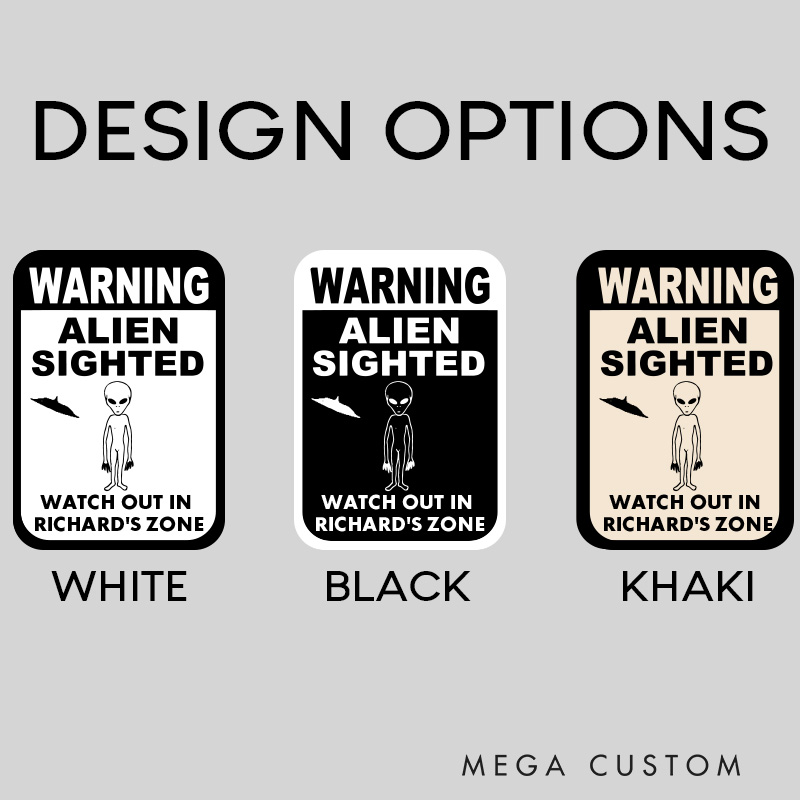 Personalized Alien Sighted 3D Printed Room Sign Funny Acrylic Room Sign for Movie Lovers