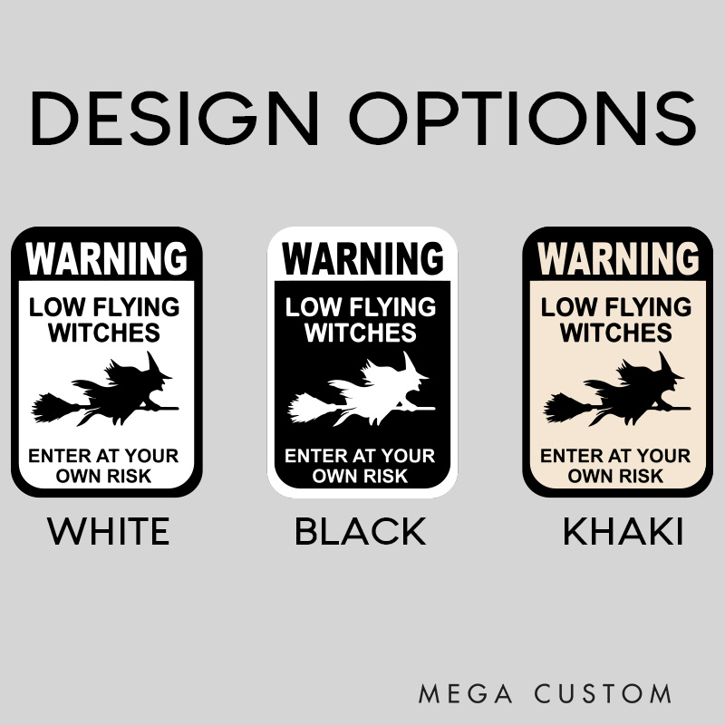 Personalized Low Flying Witches 3D Printed Room Sign Funny Acrylic Room Sign for Movie Lovers