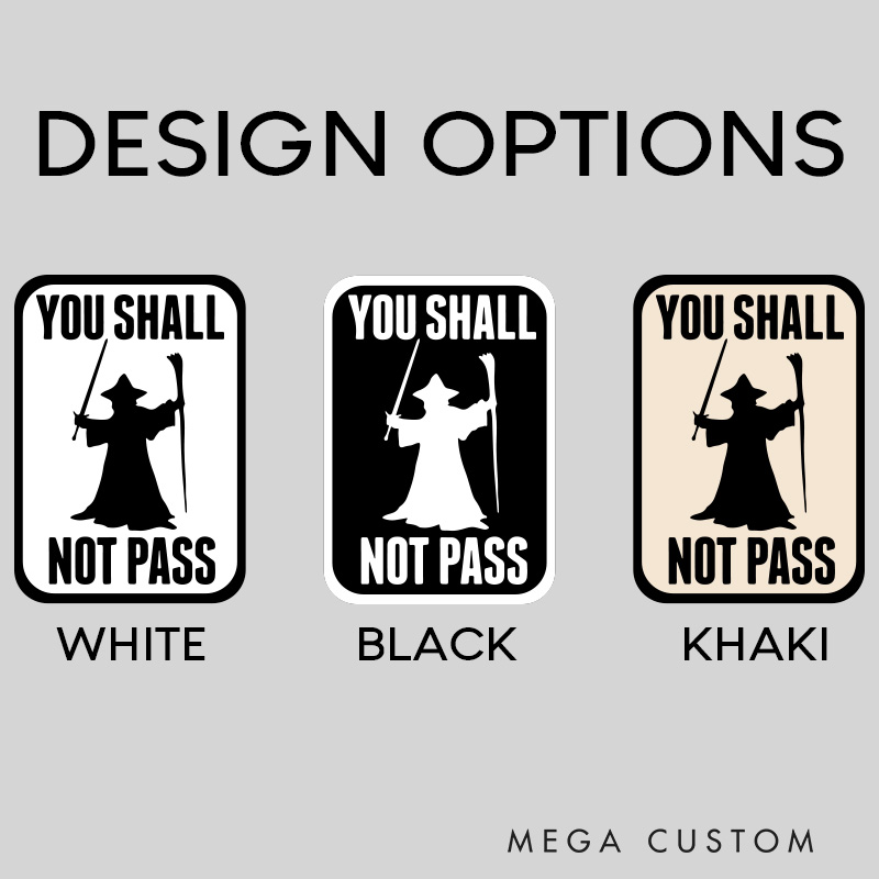 Personalized You Shall Not Pass 3D Printed Room Sign Funny Acrylic Room Sign for Movie Lovers
