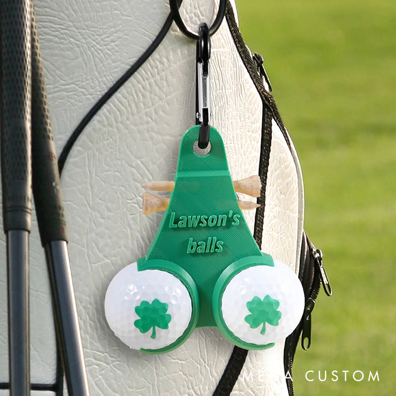 Personalized 3D Printed Golf Ball and Tees Holder Hilarious Gift for Golf Lovers