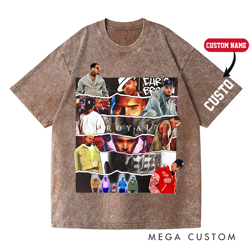 Personalized Hip Hop Music Tour Washed T-Shirts Concert Shirt Gift for Fans Country Music Music Lover
