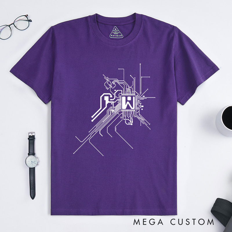 Personalized Circuit Geek at Heart T-Shirt It Programmer Engineer Technology Lover Shirt Gift for Nerd Geek