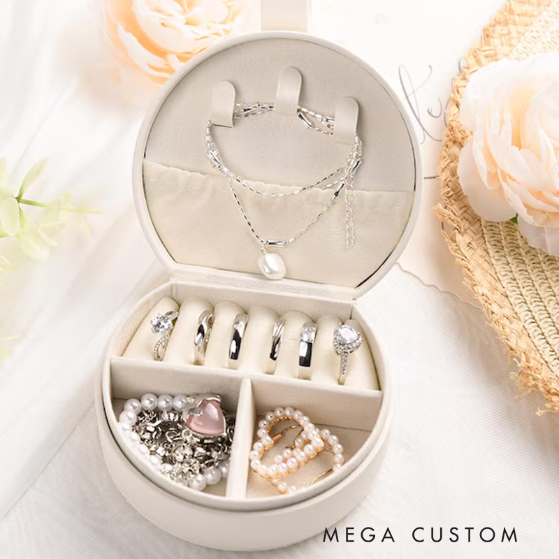 Personalized Birth Flower Jewelry Box Zodiac Jewelry Travel Box Travel Gift