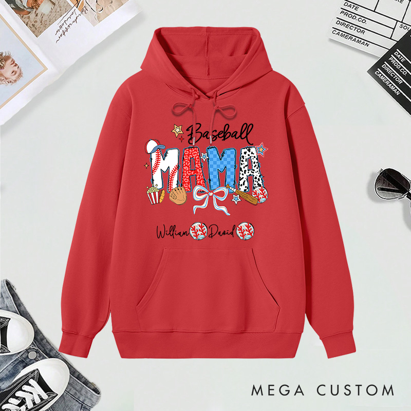 Personalized Baseball Hoodies with Custom Name and Design for Mom Nana and More