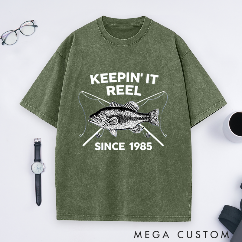 Personalized KEEPIN IT REEL Fishing T-Shirt Outdoorsman T-Shirt Fisherman T-Shirt Fishing Gift For Him Perfect for Fishing Lover