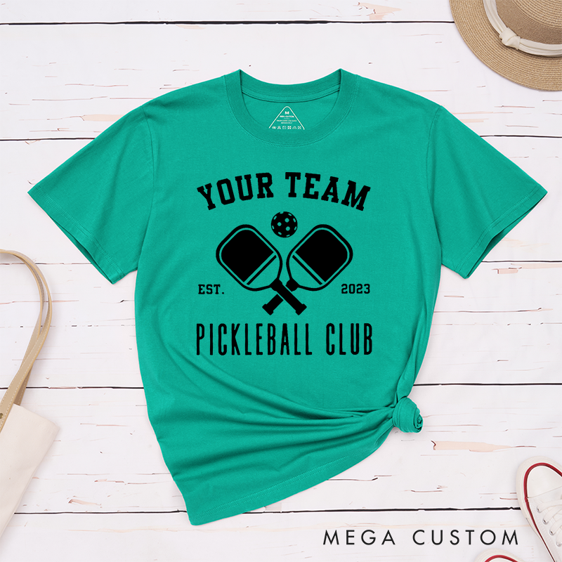 Personalized Pickleball Team T-Shirt with Customize Your Team Name and Year