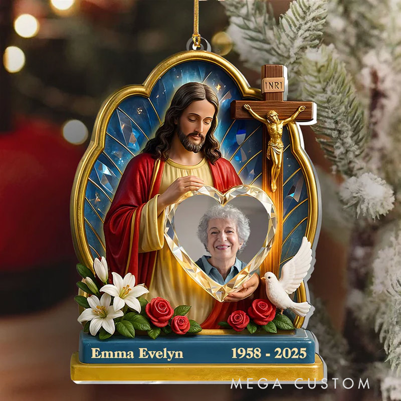 Personalized Memorial Photo Ornament Guardian Of My Heart Custom Acrylic Ornament Sympathy Gifts for Loss of Loved One 