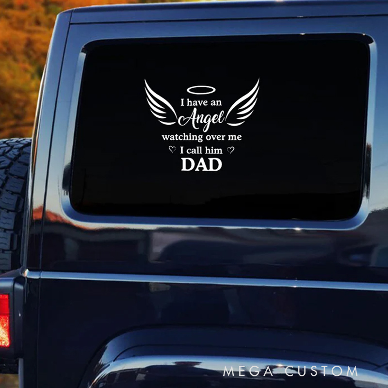 Personalized Memorial Decal Sticker for Car Window My Guardian Angel Loss of Loved One Gift Sympathy Gift