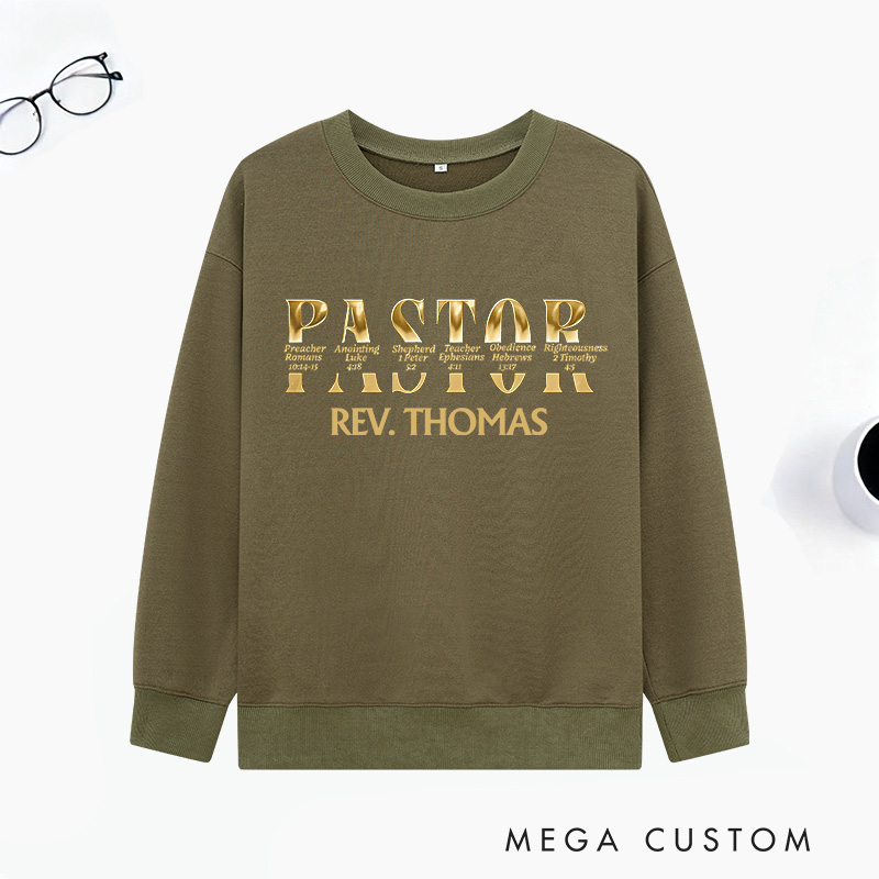 Personalized Pastor Appreciation Classic Sweatshirts with Name Unisex Sweatshirts Religious Appreciation Gift for Pastor