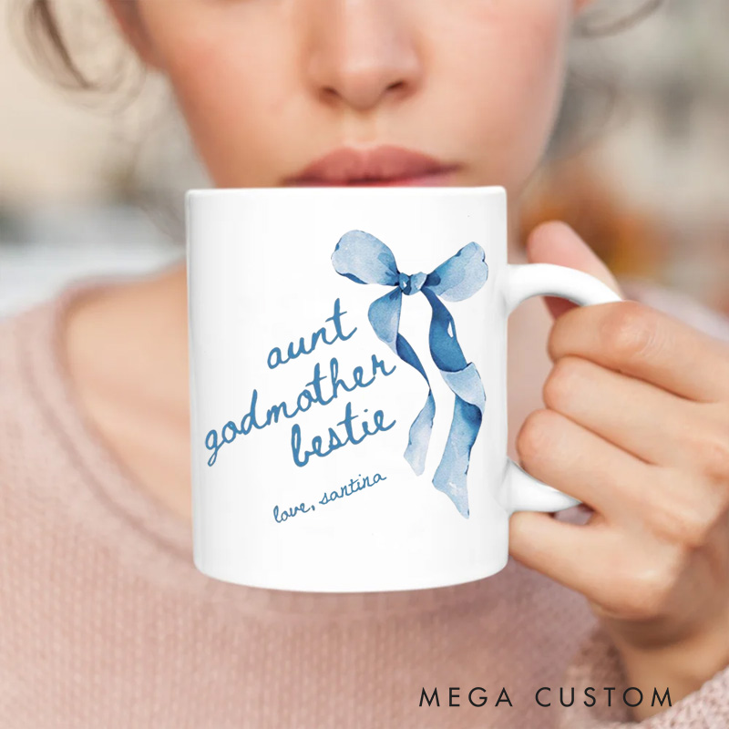 Personalized Godmother Godfather Ceramic Mug with Name Religious Gift Birthday Gift for Christians