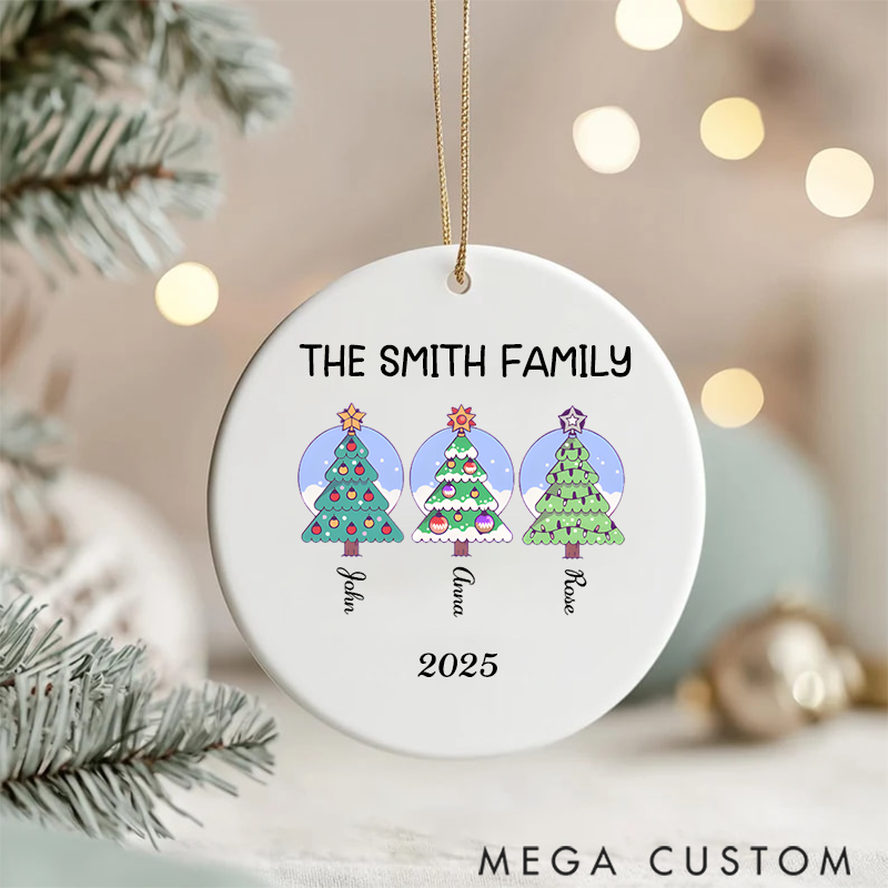 Personalized Family Christmas Ornament First Christmas Keepsake Christmas Tree Baubles with Names