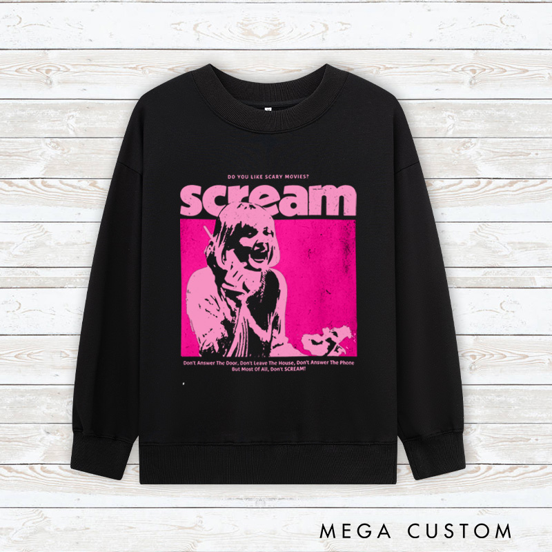Personalized Do Not Scream Movie Classic Sweatshirt Horror Film Crewneck Movie Shirt