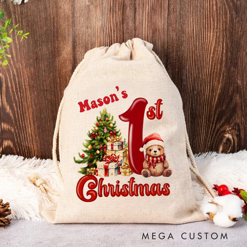 Personalised Canvas Santa Sack Christmas Gift Bag Large Santa Gift Bag for Holiday Presents Xmas Gifts Bags