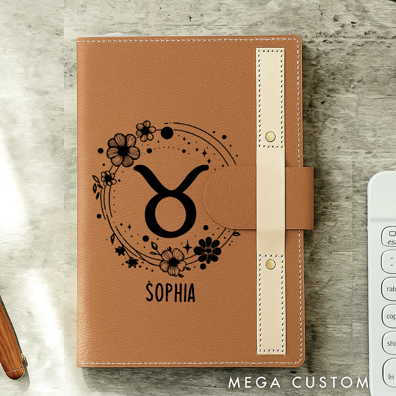 Personalized Zodiac Journal Zodiac Notebook Birthday Gift Month Zodiac Gift Journal Notebook Astrology Gift