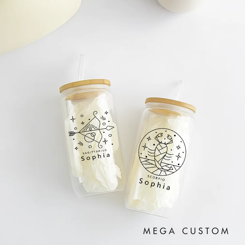 Personalized Zodiac Sign Floral Tumbler Coffee Tumbler Zodiac Personalized Birthday Gift Astrology Gift Celestial Moon Gifts Christmas Zodiac Gift