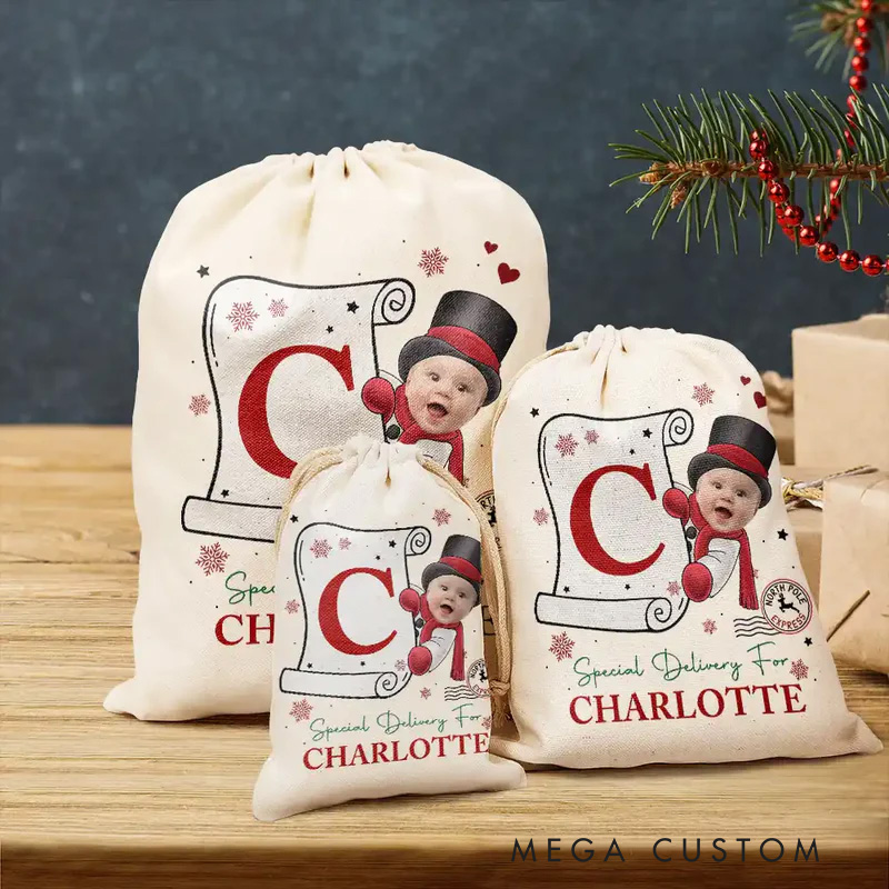 Personalized Photo Special Delivery Santa Christmas Party Favors Gift 