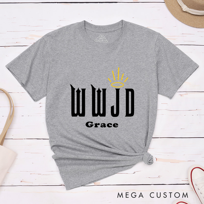 Personalized What Would Jesus Do Bible Verse T-Shirt with Custom Name Christians Gift Birthday Gift Christian Apparel Gift for Jesus Lover 