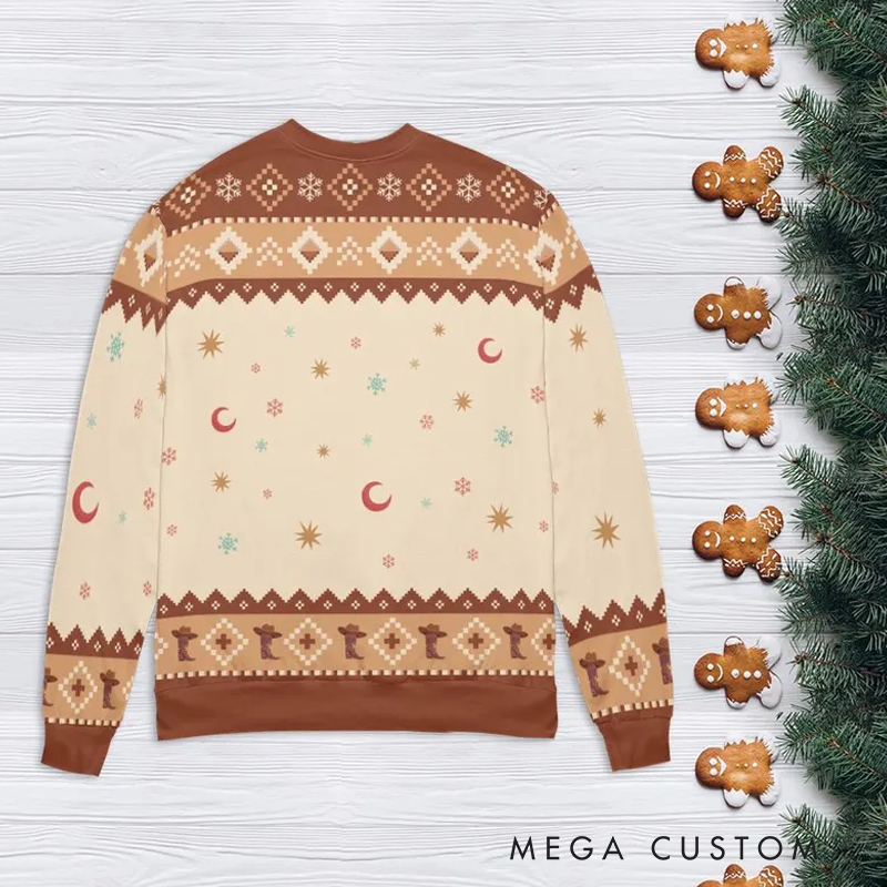 Personalized Ugly Sweater Gingle Bell Rock Country Style Music Christmas Sweater Song Fan Family Sweater