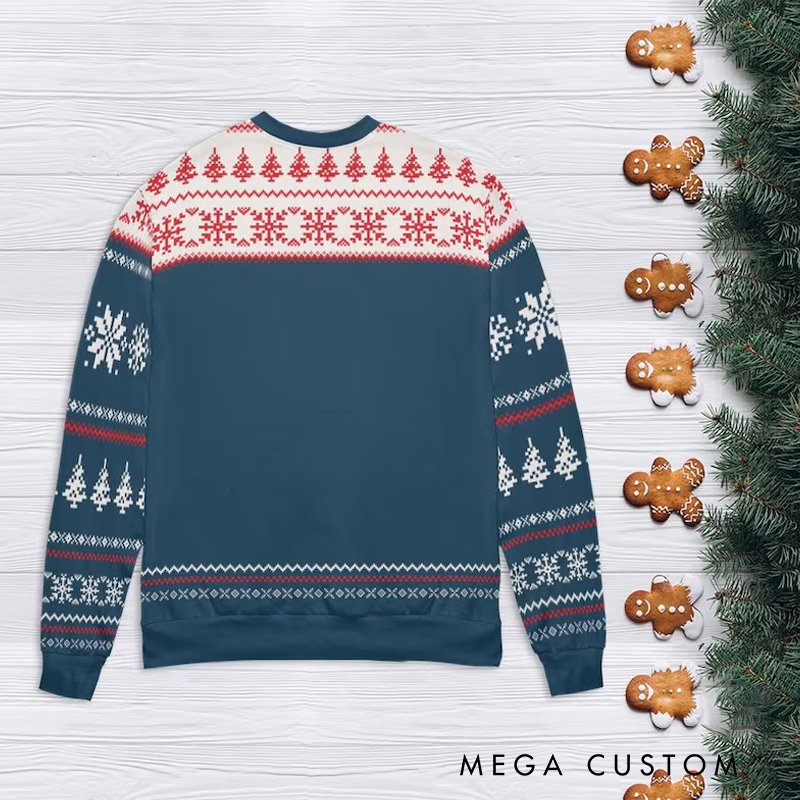 Personalized Ugly Sweater Merry christmas Cat Music Christmas Sweater Song Fan Family Sweater