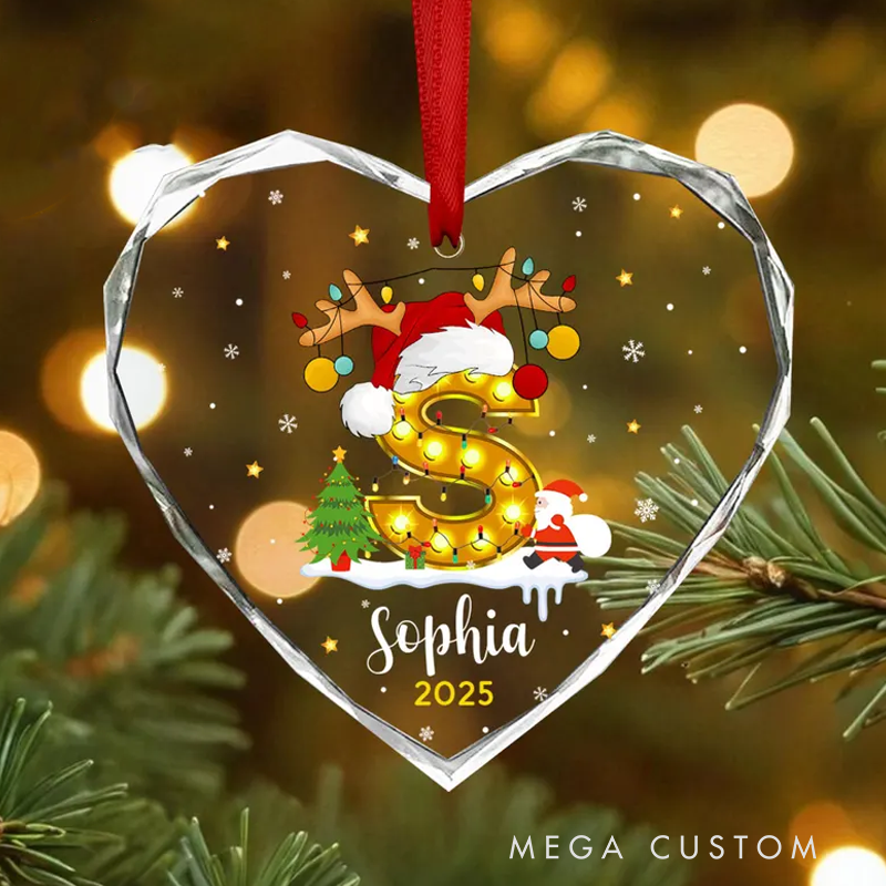 Personalized Letter Name Ornament Custom Alphabet Christmas Ornament Family Name Christmas Ornament 2025 Christmas Gift