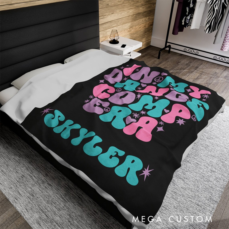 Personalized In My Dance Comp Era Blanket Flannel Blanket Ballet Lover Blanket with Name for Dance Lovers Dancer