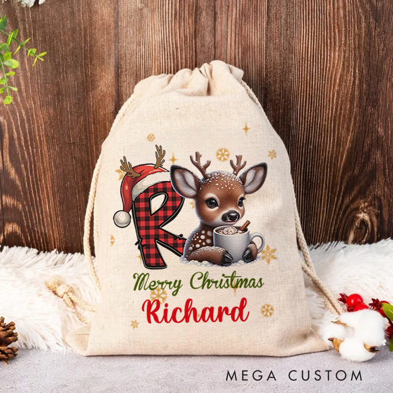 Personalised Santa Sack Xmas Toy Sack with Name Special Delivery Christmas Eve Sack Christmas Present Sack 