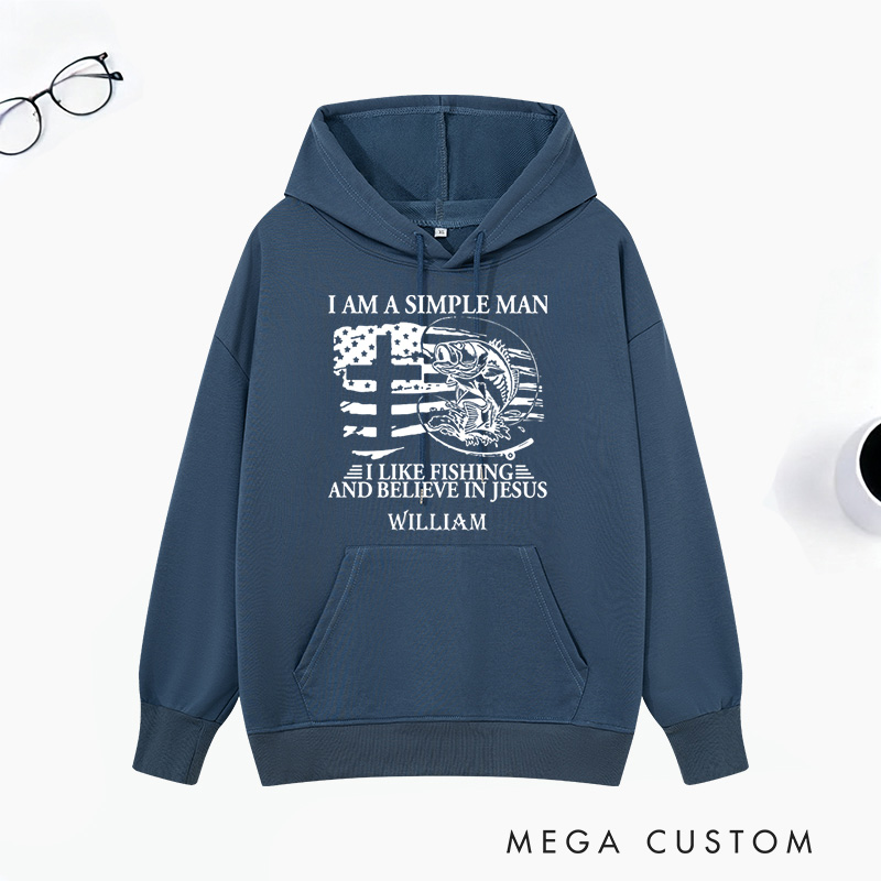 Personalized a Fisher of Men Classic Hoodies with Name Unisex Hoodies Religious Gift for Christian Men