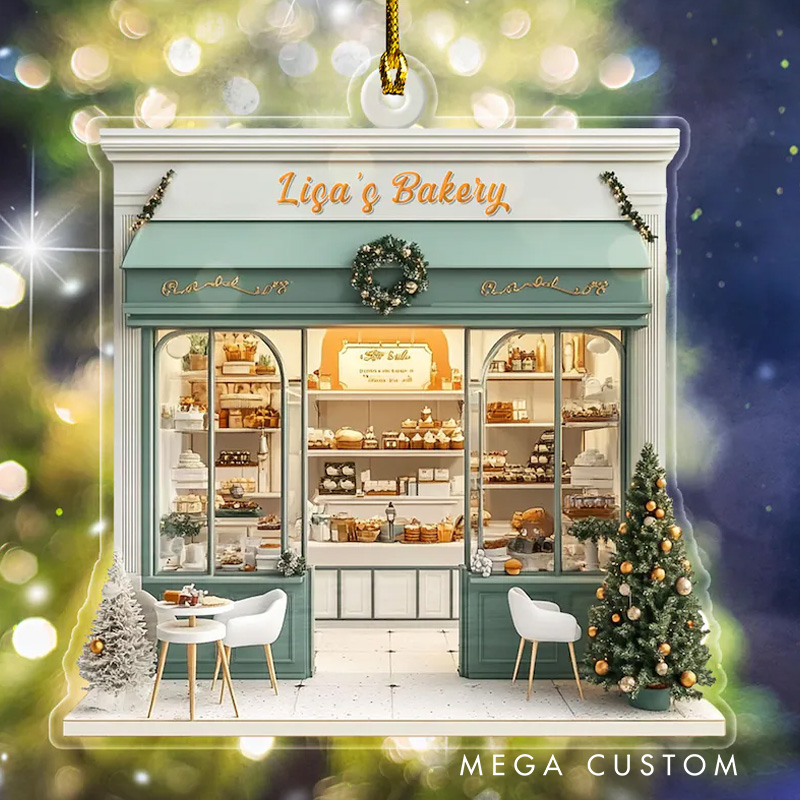 Personalized Name Bakery Christmas Ornament Bakery Keepsake for Baker Ornament with Name for Baking Lover Gift