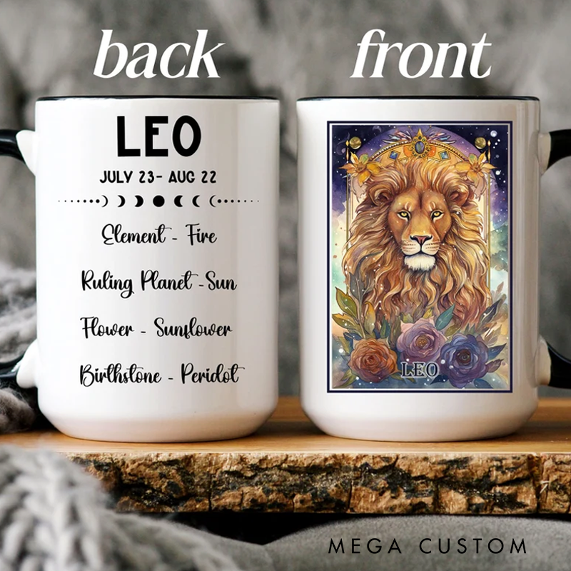 Personalized Tarot Zodiac Birthday Mug Astrology Zodiac Mug Tarot Zodiac Coffee Mug Birthday Mug for Astrology Lover
