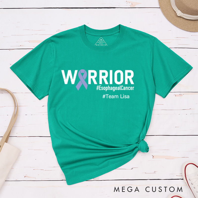 Personalized Esophageal Warrior Team Stomach Cancer T-Shirt