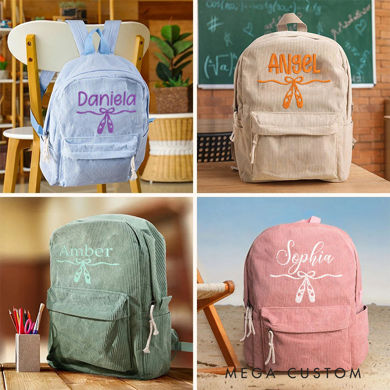 Personalized Monongrammed Ballerina Backpack Dance Bag Ballet Gifts for Girls Women Dancers