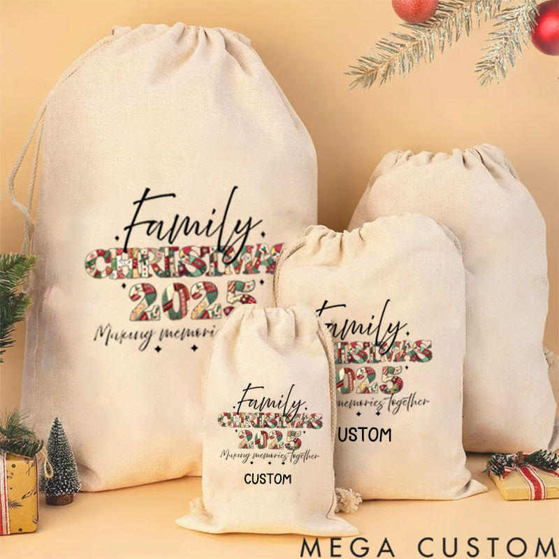 Personalized Family Christmas 2025 Fun Gift Christmas Sack