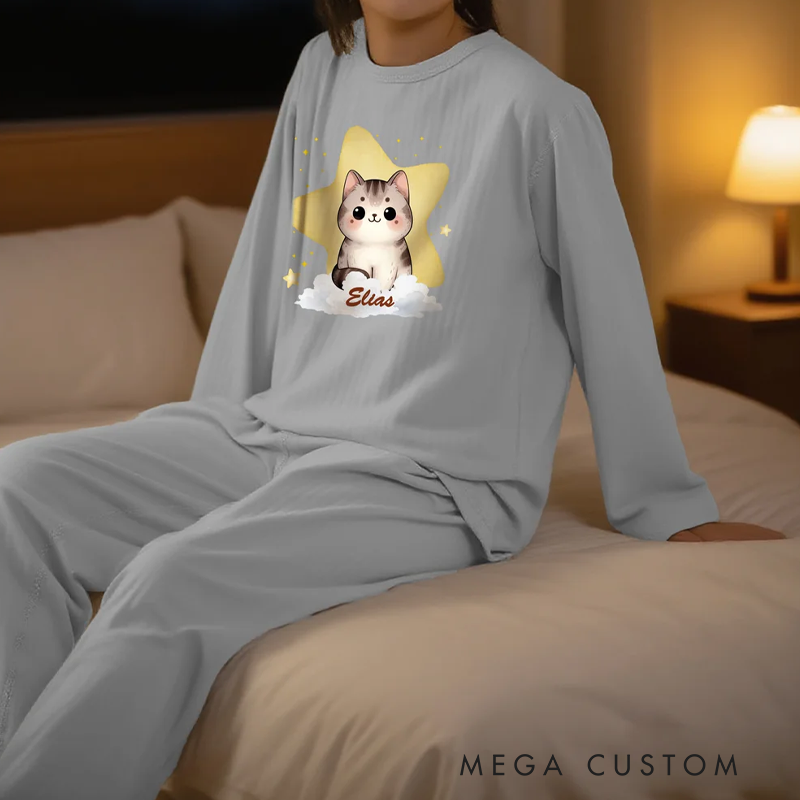 Personalized Animal Design Children's Pajamas with Name House Suit Birthday Gift for Boys and Girls