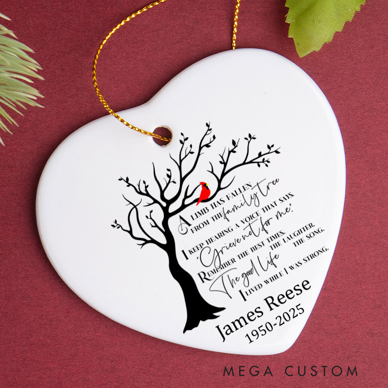 Personalized Memorial Ornament Sympathy Gifts for Loss of Loved On Condolence Bereavement Gifts in Memory Ornament Keepsake Christmas Remembrance