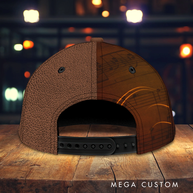 Personalized Name 3D Print Baseball Cap With Adjustable Snap for Music Lover Perfect Music Lovers Guitar Lovers Custom Gift Hat