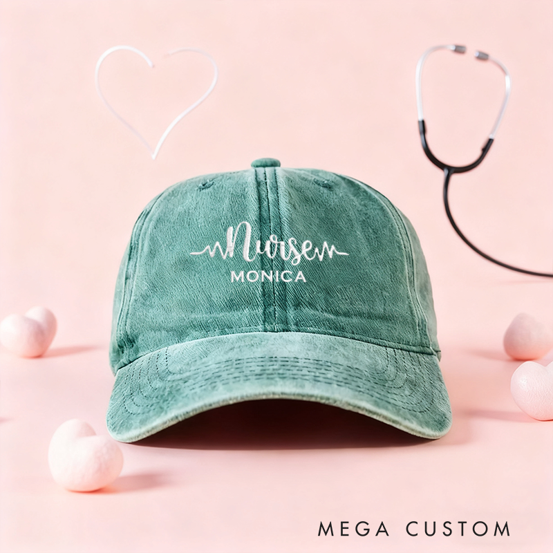 Personalized Caps for Nurse Embroidered Baseball Cap Medical Worker Hat Custom Nurse Gift Nurse Appreciation Hat