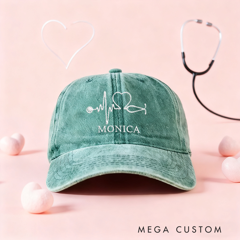 Personalized Caps for Nurse Embroidered Baseball Cap Medical Worker Hat Custom Nurse Gift Nurse Appreciation Hat