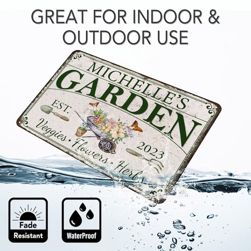 Personalized Garden Sign Veggie Garden Flower Garden Herb Garden Patio Decor Porch Decor Gifts For Her Mothers Day Gift Garden Lover Gift 