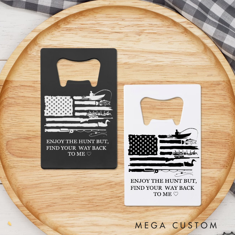 Personalized Stainless Steel Deer Hunting Bottle Opener Patriotic Hunting Bottle Opener Gift for Hunting Outdoor Lover