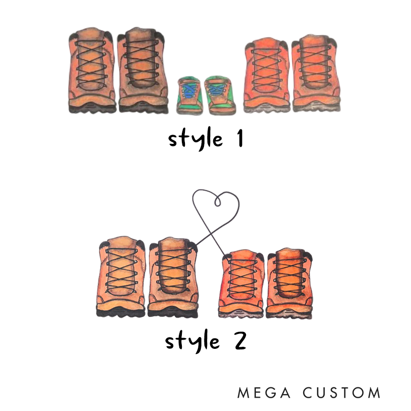 Personalized Watercolor Hiking Boot Nursery Print Custom camping lover poster Wall Art