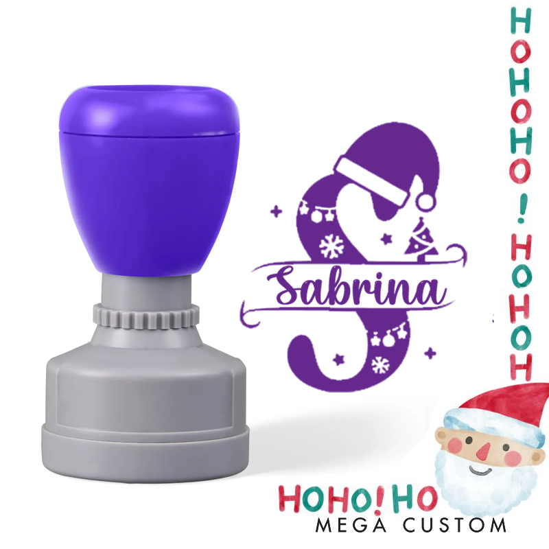 Personalized Cute Christmas initials Stamp Christmas Gift for Kids Christmas Toddler Gifts