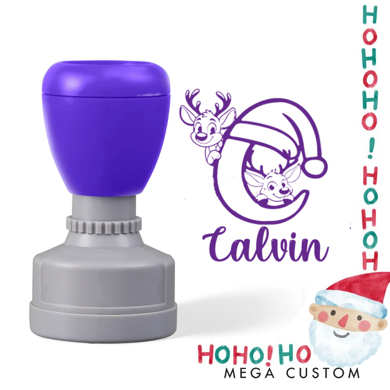 Personalized Christmas Monogram Alphabet Stamp Christmas Gift for Kids Christmas Toddler Gifts