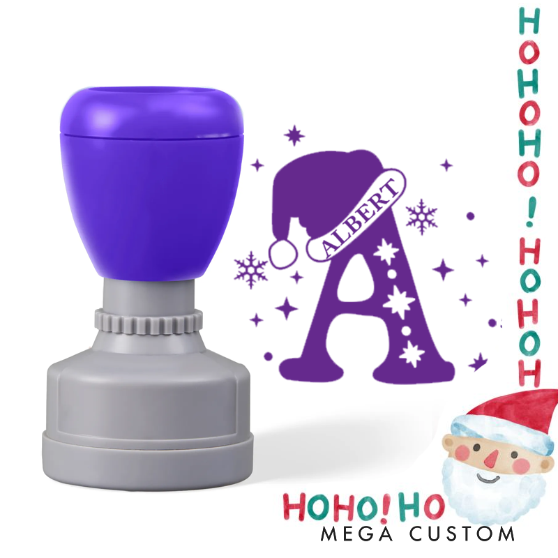 Personalized Christmas Letters with Hat and Snowflakes Stamp Christmas Gift for Kids Christmas Toddler Gifts