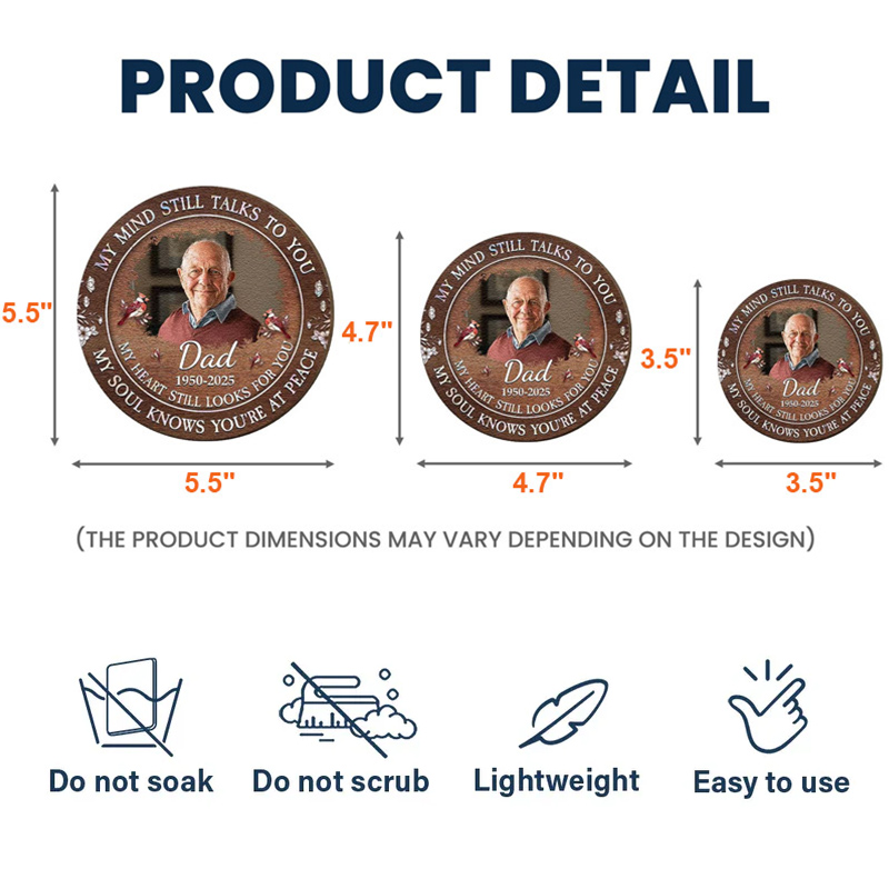 Personalized Acrylic Photo Car Visor Clip My Mind My Heart My Soul Memorial Gift