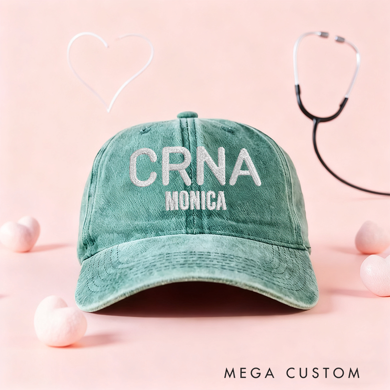  Personalized CRNA Embroidered Cap Custom Color Adjustable Embroidered Dad Hat